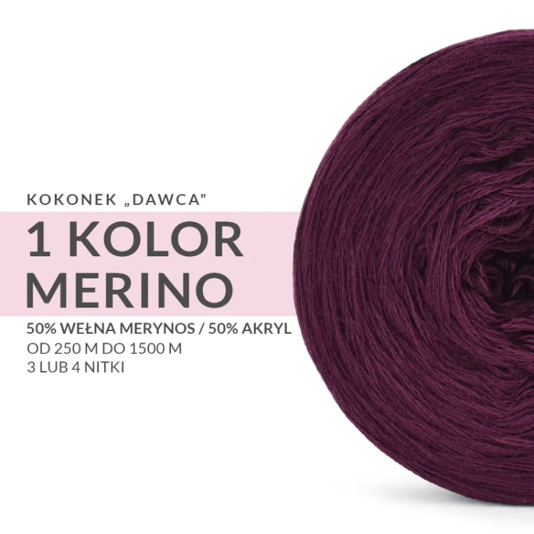 KOKONEK Merino - jeden wybrany kolor "dawca"