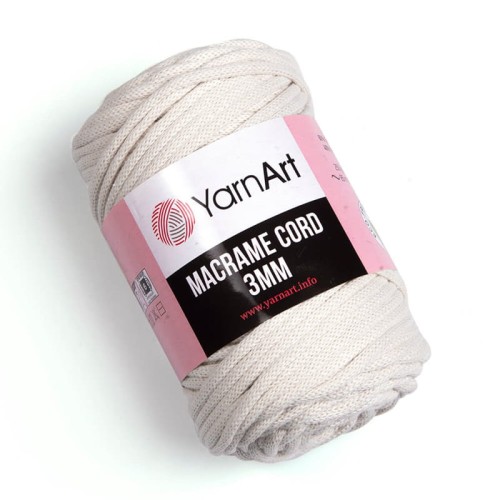 Sznurek YarnArt Macrame Cord 3mm 752 / krem / naturalny