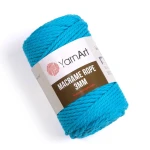 Sznurek YarnArt Macrame Rope 3mm 763 / cyjan