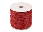 Sznurek bawełniany woskowany 1mm / 20m / truskawka / 310030