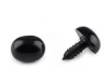 Nos plastikowy / oczy do maskotek / 13 x 16 mm / czerń / 5 szt / 780850