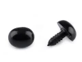 Nos plastikowy / oczy do maskotek / 13 x 16 mm / czerń / 5 szt / 780850