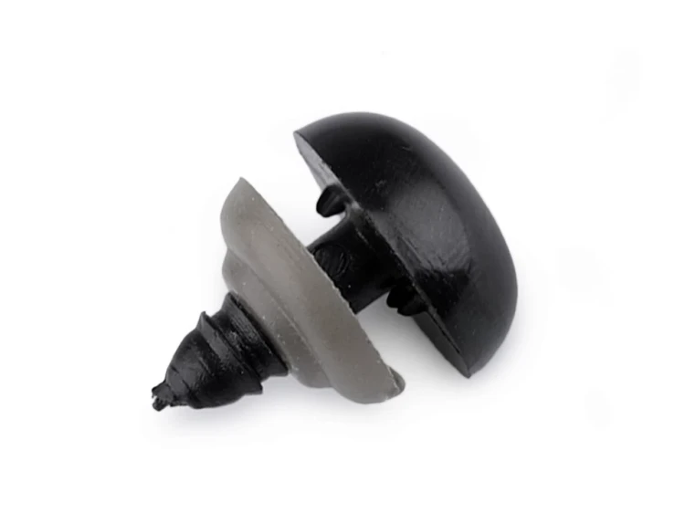 Nos plastikowy / oczy do maskotek / 13 x 16 mm / czerń / 5 szt / 780850