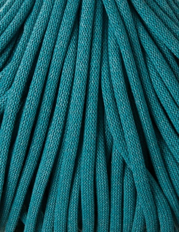 Sznurek pleciony bawełniany Bobbiny Jumbo / Morski / Teal / 9mm / 100m