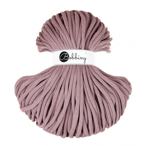 Sznurek pleciony bawełniany Bobbiny Jumbo / Wrzosowy / Mauve / 9mm / 100m