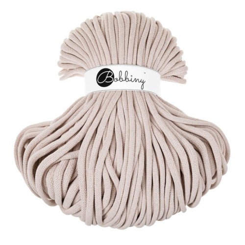 Sznurek pleciony bawełniany Bobbiny Jumbo / Cielisty / Nude / 9mm / 100m