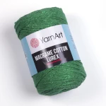 Sznurek YarnArt Macrame Cotton Lurex 2mm 728 / zieleń z nicią zieloną