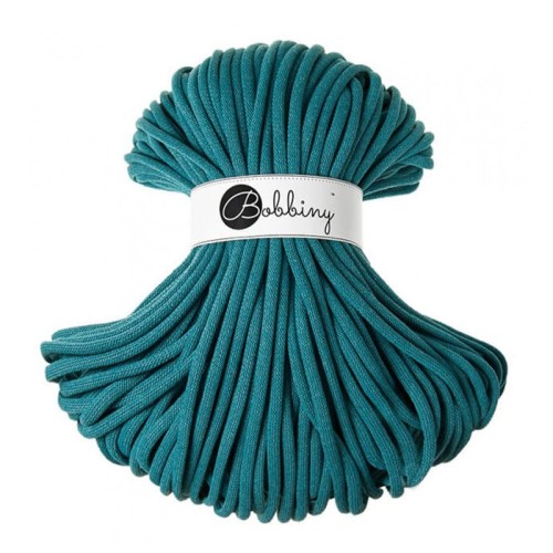 Sznurek pleciony bawełniany Bobbiny Jumbo / Morski / Teal / 9mm / 100m