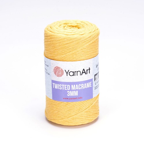 Sznurek YarnArt Twisted Macrame 3mm 764 / żółty