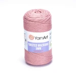Sznurek YarnArt Twisted Macrame 3mm 792 / brudny róż