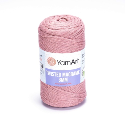 Sznurek YarnArt Twisted Macrame 3mm 792 / brudny róż