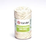 Sznurek YarnArt Twisted Macrame Lurex 3mm 752 / krem + złoto