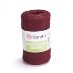 Sznurek YarnArt Twisted Macrame Lurex 3mm 781 / wiśnia + czerwień