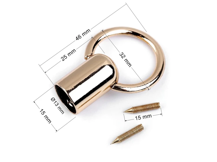 Zakończenie z kółkiem do rączki / Ø13mm / nikiel / 630499