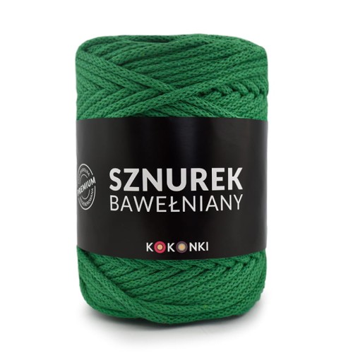 PREMIUM sznurek bawełniany by KOKONKI 5mm / rolka 100m / absynt