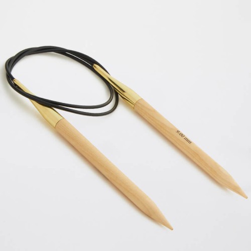 Druty z żyłką KnitPro Basix Beech - drewniane z akrylową żyłką