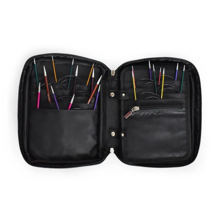 Etui na druty / KOKONKI Accessories / skóra / czerń