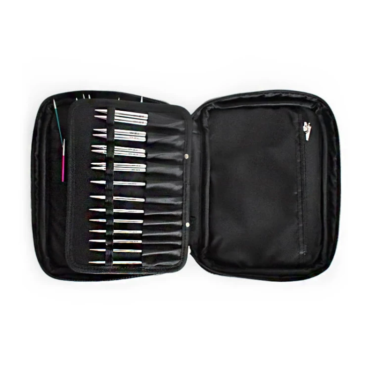 Etui na druty / KOKONKI Accessories / skóra / czerń