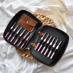Etui na szydełka / KOKONKI Accessories / skóra / karmel