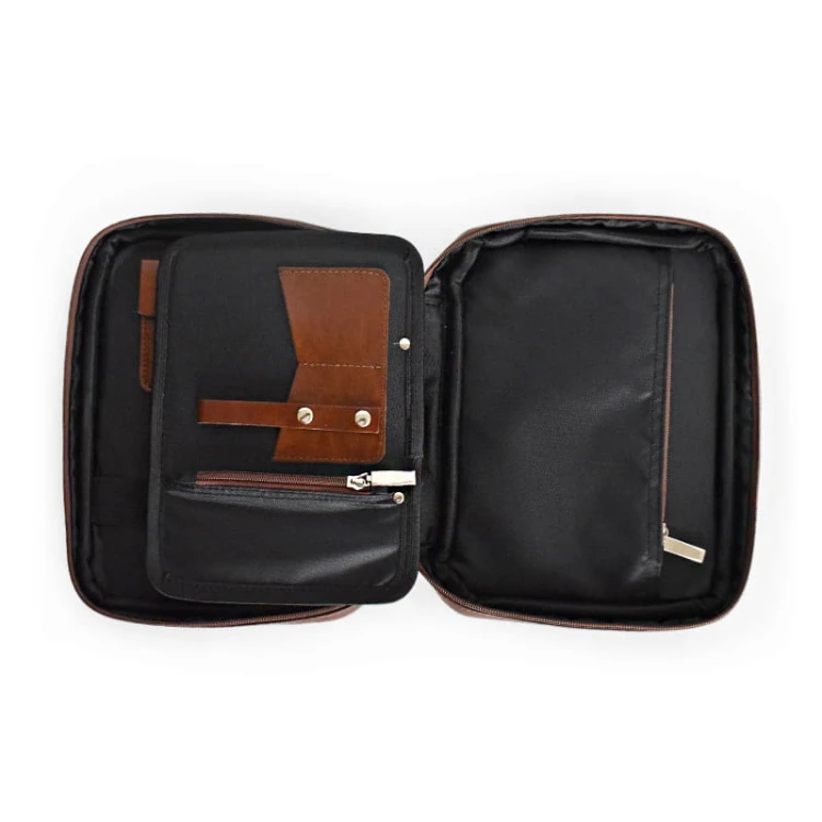 Etui na szydełka / KOKONKI Accessories / skóra / karmel