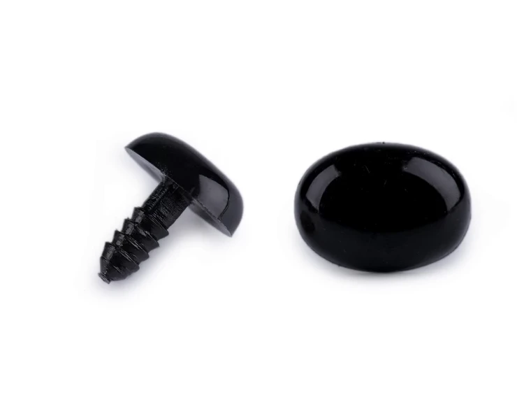 Nos plastikowy / oczy do maskotek / 11 x 15 mm / czerń / 5 szt / 780847