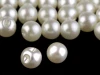 Guzik perła /  8 mm / kremowy perłowy / 20 szt / 120389