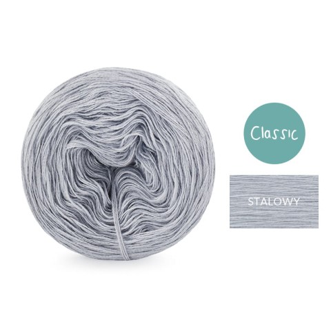 KOKONEK Mono Classic jeden kolor - stalowy / 250m
