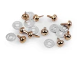 Pukiel kaletniczy / nóżki do torebki / 10x30 mm / różowozłoty / 10 szt / 630501