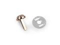 Pukiel kaletniczy / nóżki do torebki / 10x30 mm / różowozłoty / 10 szt / 630501