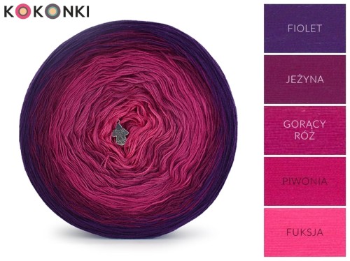 KOKONEK Fiolet/jeżyna/gorący róż/piwonia/fuksja