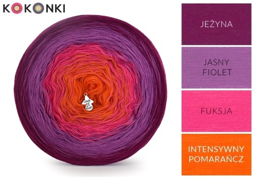 KOKONEK Classic B025 Jeżyna/jasny fiolet/fuksja/intensywny pomarańcz