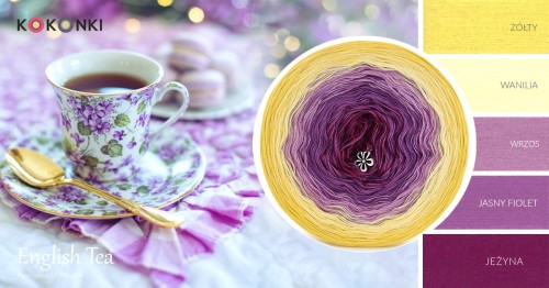 KOKONEK Classic B066 English Tea - Żółty/wanilia/wrzos/jasny fiolet/jeżyna