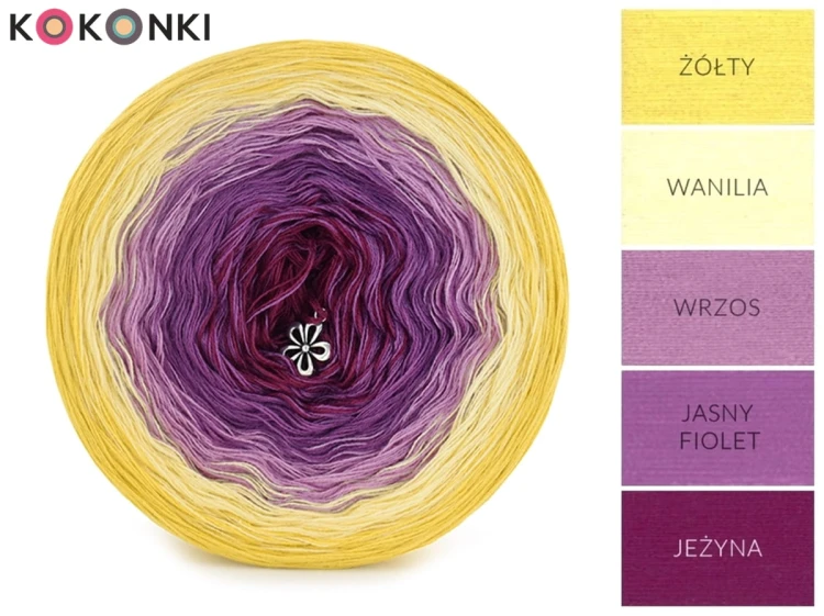 KOKONEK Classic B066 English Tea - Żółty/wanilia/wrzos/jasny fiolet/jeżyna