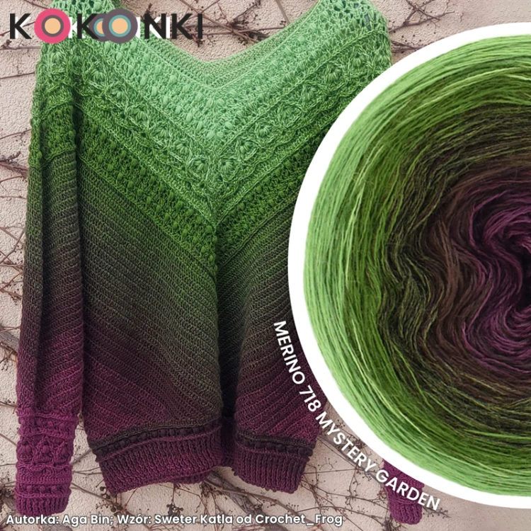 Autorka: Aga Bin; Wzór: Sweter Katla od Crochet_Frog