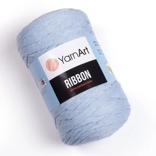 Sznurek / włóczka tasiemkowa YarnArt Ribbon 760 / jasny błękit