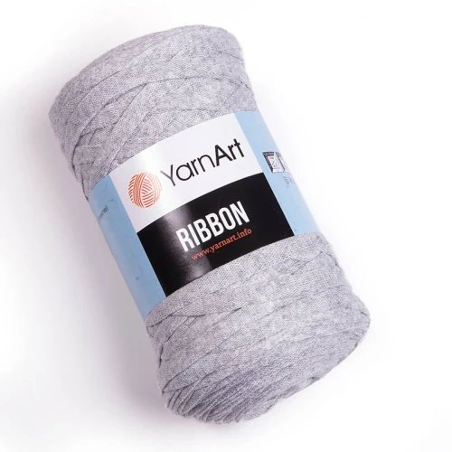 Sznurek / włóczka tasiemkowa YarnArt Ribbon 757 / szary