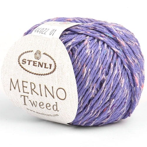 Włóczka Stenli Merino Tweed 44022 / lawenda