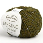 Włóczka Stenli Merino Tweed 83521 / oliwkowy ogród