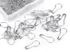 Znaczniki oczek w plastikowym pudełku / agrafka / nikiel / opak. 150 szt.