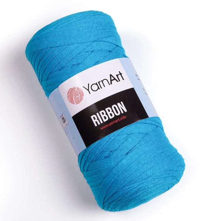 Sznurek / włóczka tasiemkowa YarnArt Ribbon 780 / lazur
