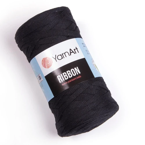 Sznurek / włóczka tasiemkowa YarnArt Ribbon 750 / czerń