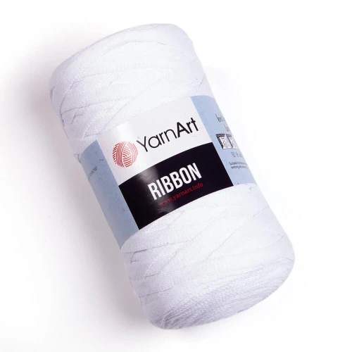 Sznurek / włóczka tasiemkowa YarnArt Ribbon 751 / biel