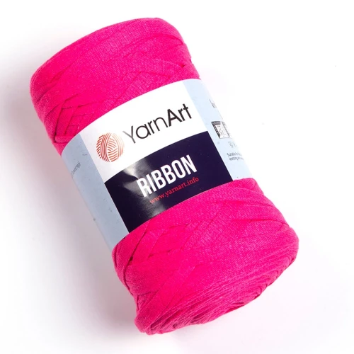 Sznurek / włóczka tasiemkowa YarnArt Ribbon 803 / ultra róż
