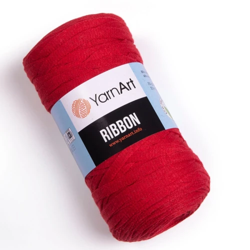 Sznurek / włóczka tasiemkowa YarnArt Ribbon 773 / czerwień