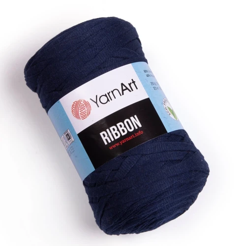 Sznurek / włóczka tasiemkowa YarnArt Ribbon 784 / granat