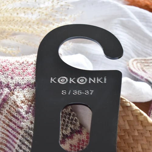 Blokery do skarpet z plexi KOKONKI wzór 1 / 35-37 S / czerń / 2 szt.