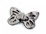 Zapięcie do torebki motyl / nikiel / 37 x 52 mm / 630502