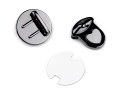 Zapięcie do torebki / serce / czarny nikiel / 30x32 mm / 2 szt / 060955