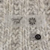 Metka silikonowa z nitem "Dzieło rąk" / kwiat lotosu / czerń / 65 x 20 mm / 1 szt.