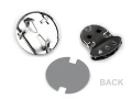 Zapięcie do torebki / serce / stary mosiądz / 30x32 mm / 2 szt / 060955
